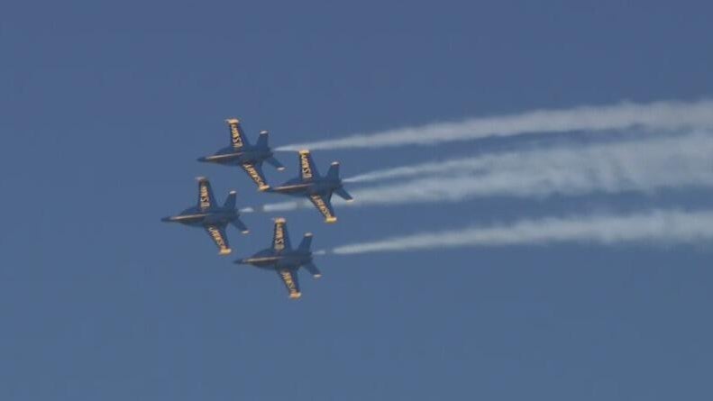 Blue Angels roar back over San Francisco after weather conditions threaten Fleet Week show — CBS Bay Area (KPIX), San Rafael Arts news