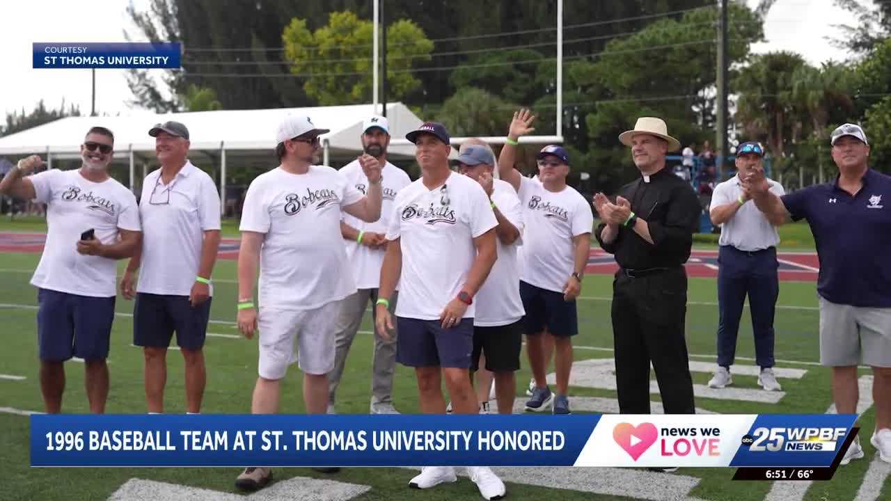 St. Thomas University honors 1996 baseball team during homecoming weekend — WPBF West Palm Beach, San Rafael Schools news